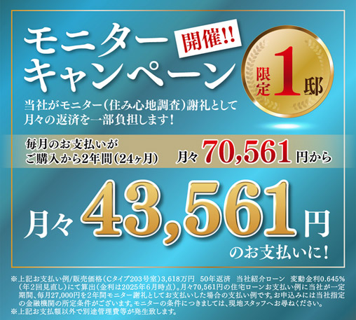 モニターキャンペーン実施